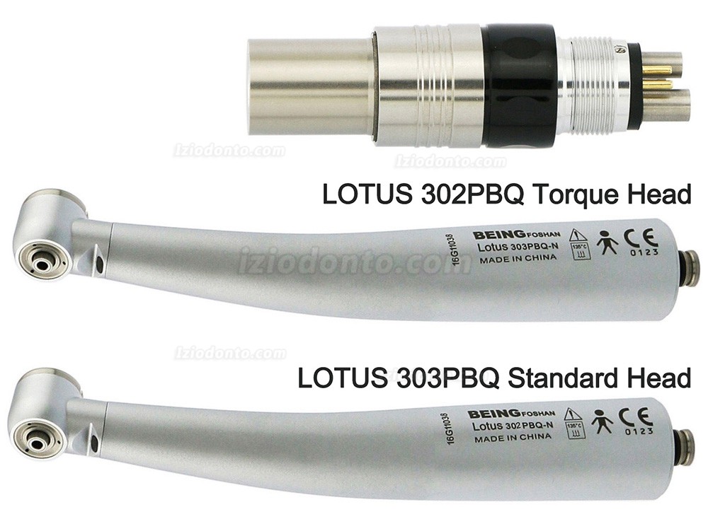 BEING Lotus 302 / 303PBQ Fibra Óptica Turbina Odontológica com NSK Phatelus acoplamento rápido